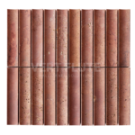 Natural Stone Fluted In Mosaic – Red Travertine