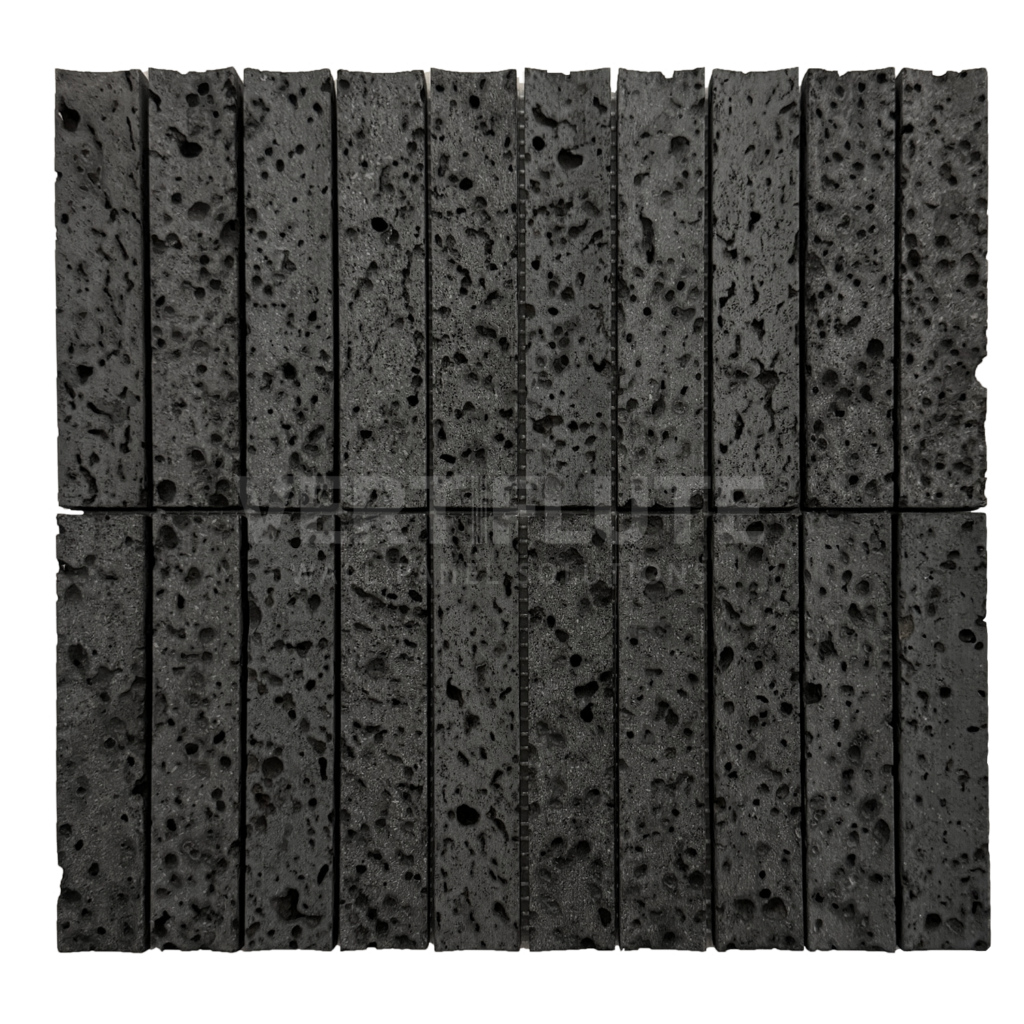 Natural Stone Fluted In Mosaic – Lava Stone - Vertiflute